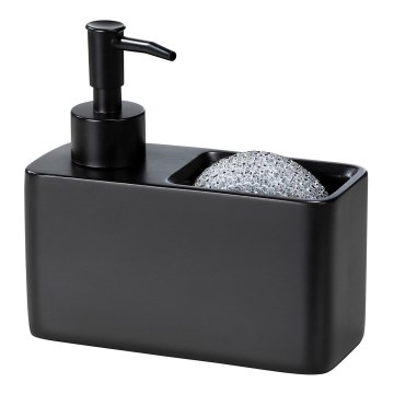 WENKO 55076100 - Seifenspender BLACK OUTDOOR KITCHEN 14,5 x 14,3 cm, schwarz