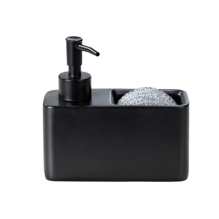 WENKO 55076100 - Seifenspender BLACK OUTDOOR KITCHEN 14,5 x 14,3 cm, schwarz