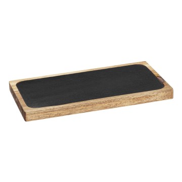 WENKO 55103100 - Schneidebrett BLACK OUTDOOR KITCHEN 30x15 cm braun/grau