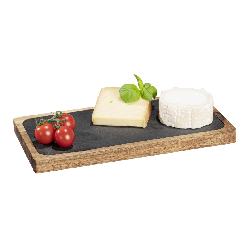 WENKO 55103100 - Schneidebrett BLACK OUTDOOR KITCHEN 30x15 cm braun/grau