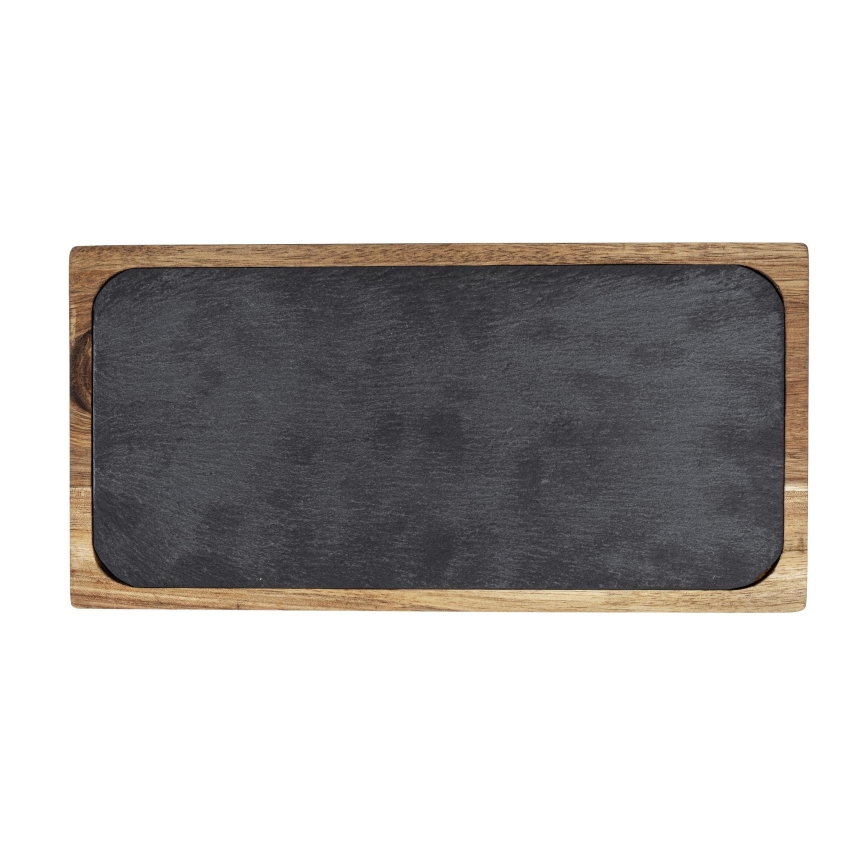WENKO 55103100 - Schneidebrett BLACK OUTDOOR KITCHEN 30x15 cm braun/grau