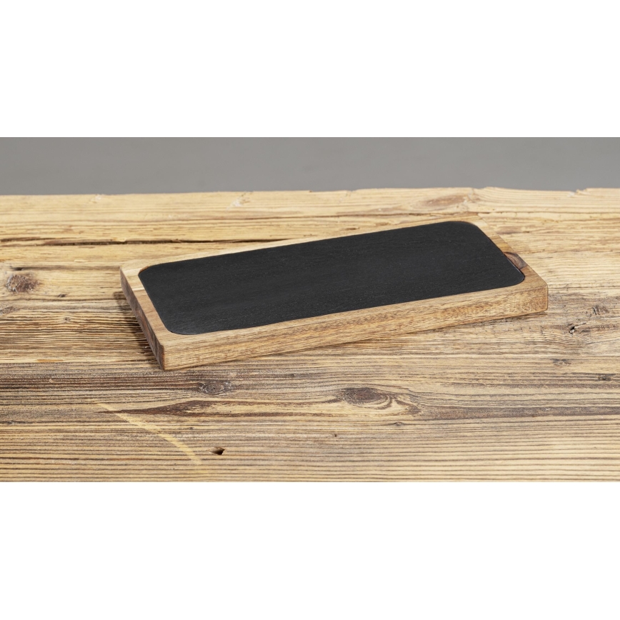 WENKO 55103100 - Schneidebrett BLACK OUTDOOR KITCHEN 30x15 cm braun/grau