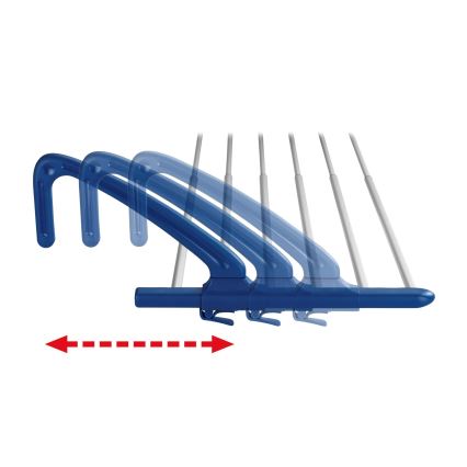 WENKO 63005800 - Wäscheständer 37,5x21 cm Edelstahl/silber/blau