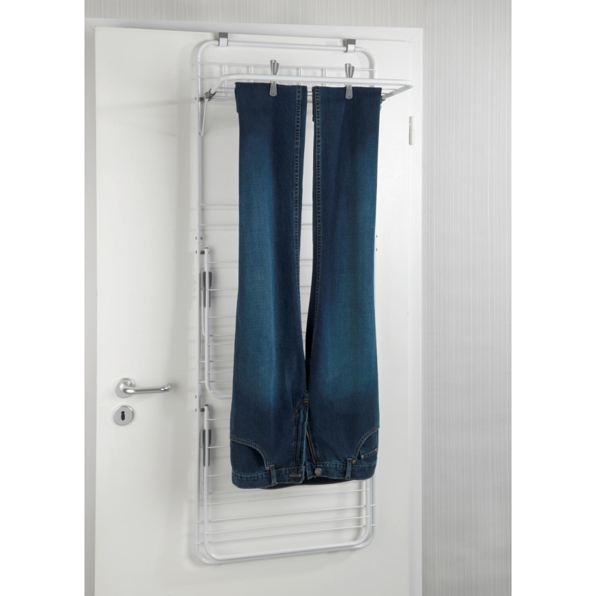 WENKO 63010800 - Wäscheständer 51x142 cm weiß/grau