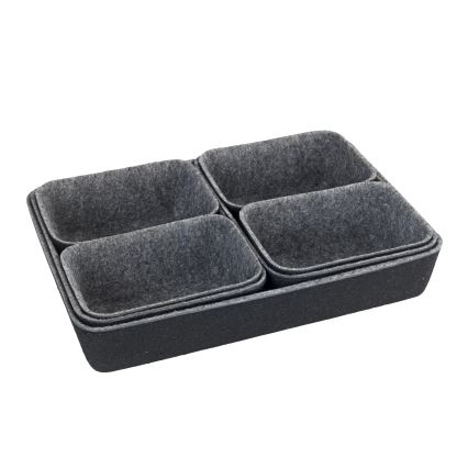 WENKO 64502100 - Schubladeneinsatz FELT 28,5x20 cm grau