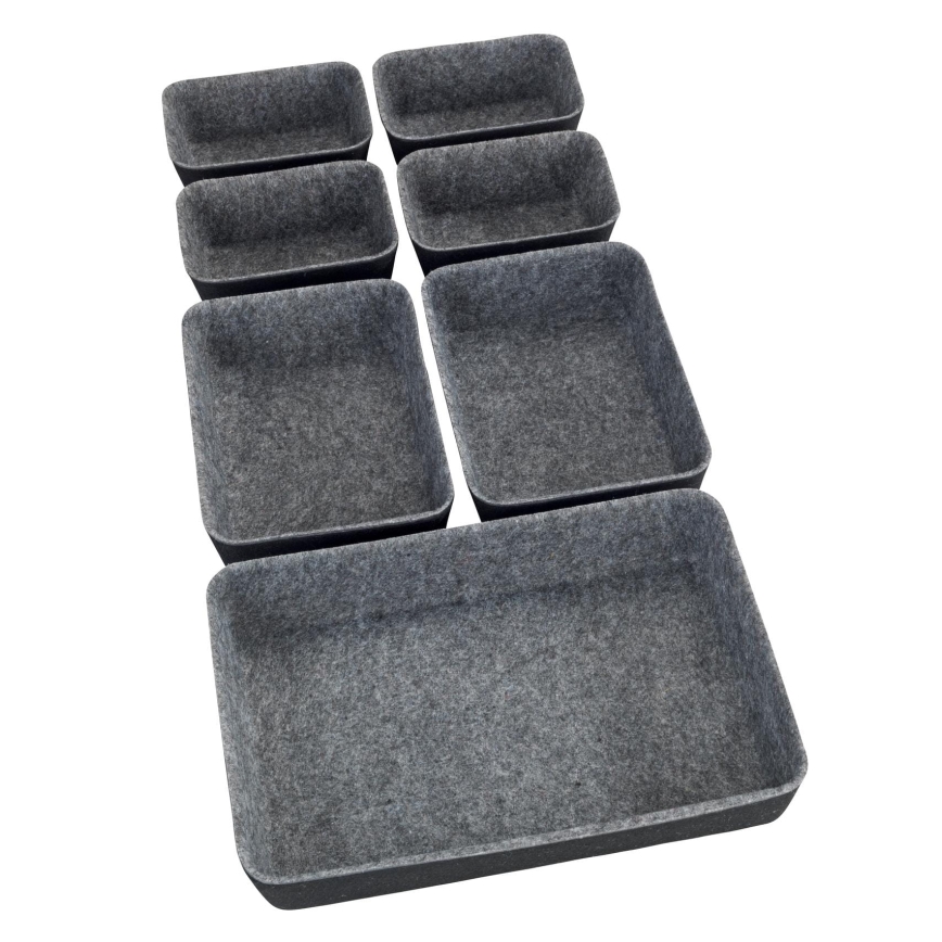 WENKO 64502100 - Schubladeneinsatz FELT 28,5x20 cm grau