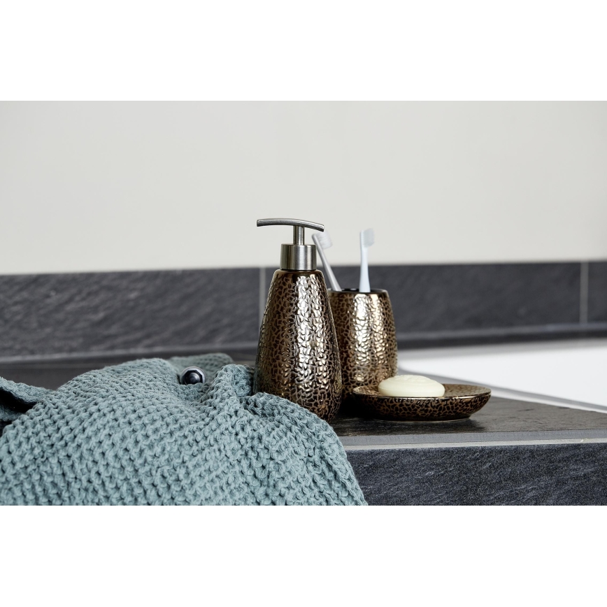 WENKO 69109800 - Badezimmer-Set MARRAKESH 12,5x41 cm braun