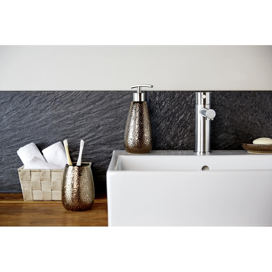 WENKO 69109800 - Badezimmer-Set MARRAKESH 12,5x41 cm braun