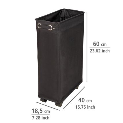 WENKO 69737800 - Wäschekorb CORNO 18,5x60 cm schwarz