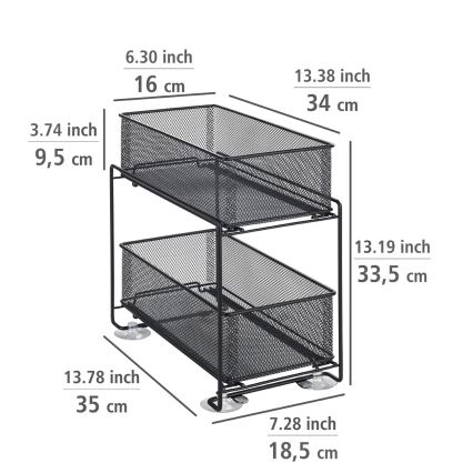 WENKO 69768800 - Steckdosenhalter GIOMA 35x33,5 cm schwarz