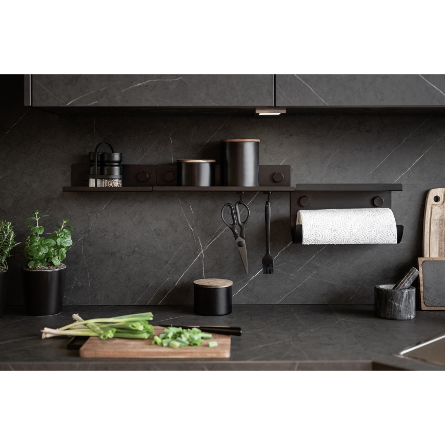 WENKO 71144800 - Rollenhalter JET 30x15 cm schwarz