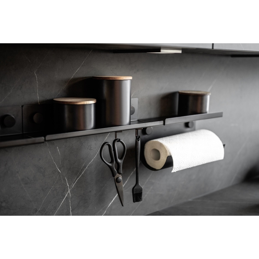 WENKO 71144800 - Rollenhalter JET 30x15 cm schwarz