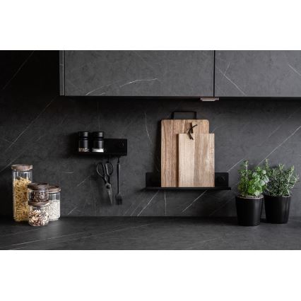 WENKO 71146800 - Gewürzgläser JET 40x7,5 cm Schwarz