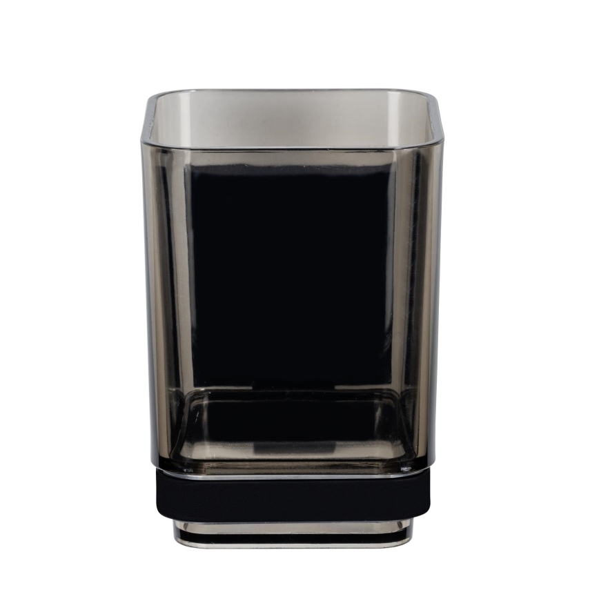 WENKO 71443800 - Becher VACUUM-LOC QUADRO ED 7,5x10 cm, schwarz