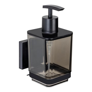 WENKO 71444800 - Seifenspender VACUUM-LOC QUADRO ED 7,5x16 cm schwarz