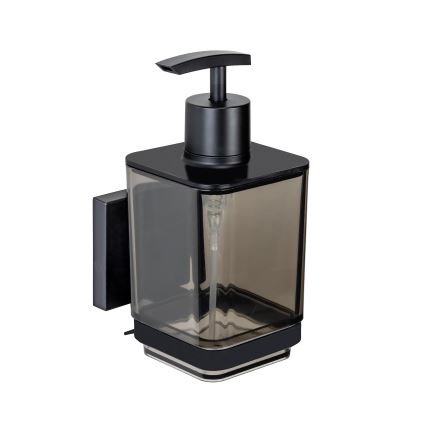 WENKO 71444800 - Seifenspender VACUUM-LOC QUADRO ED 7,5x16 cm schwarz