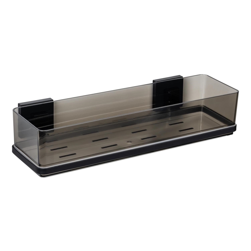 WENKO 71446800 - Ablage VACUUM-LOC QUADRO ED 38,5 x 14,5 cm, schwarz