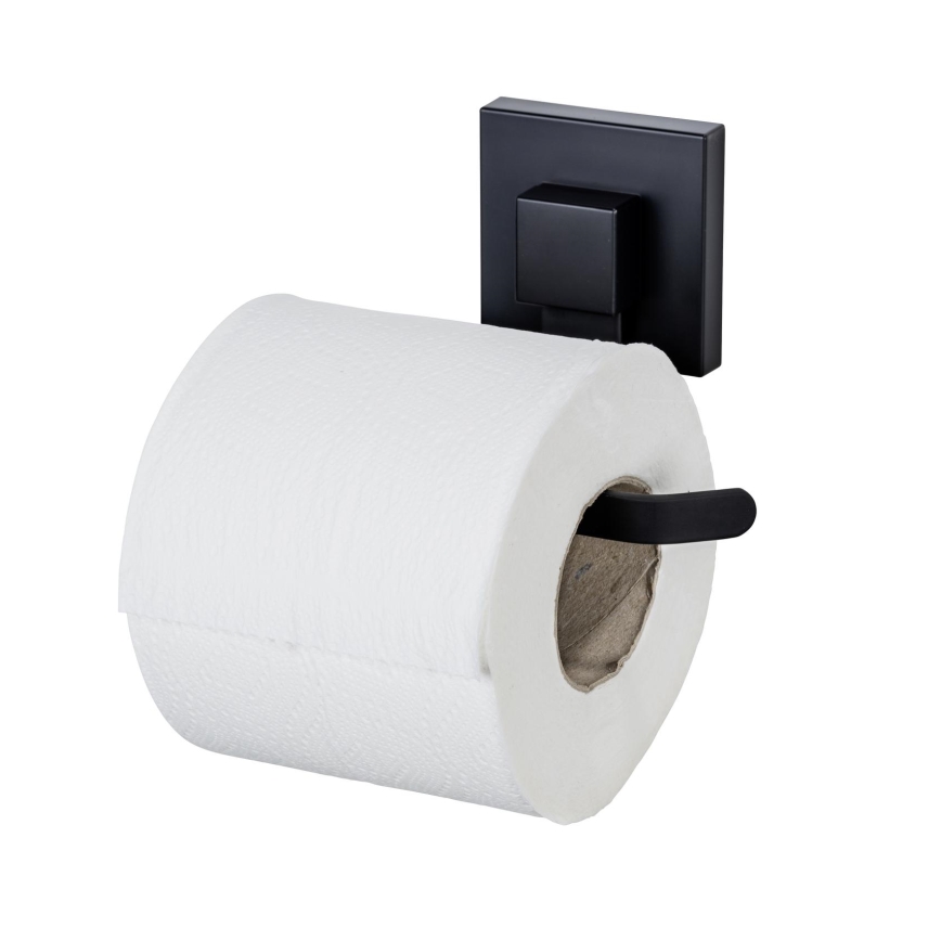 WENKO 71447800 - WC-Papierhalter VACUUM-LOC QUADRO ED 14x11 cm schwarz