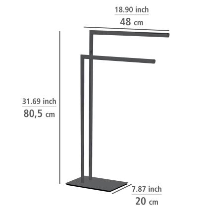 WENKO 71555800 - Handtuchständer RECCO 48x80,5 cm schwarz