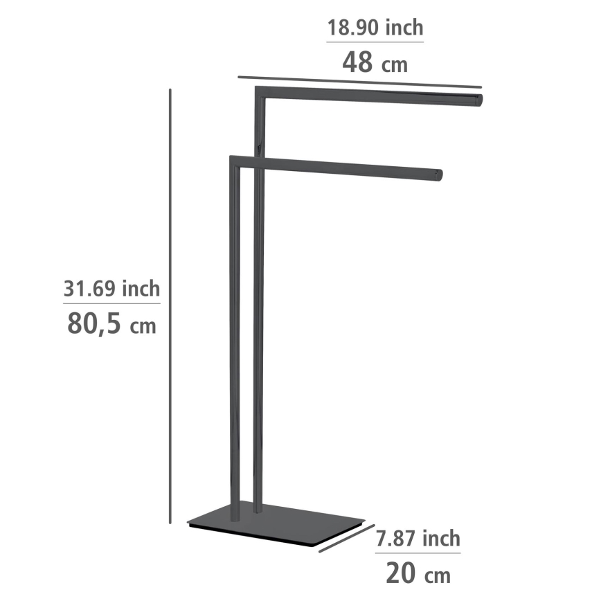 WENKO 71555800 - Handtuchständer RECCO 48x80,5 cm schwarz