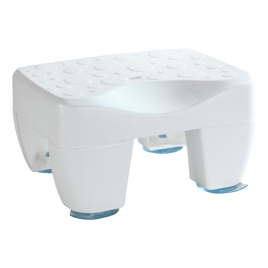WENKO 73361100-Wannenhocker SECURA 40x31 cm weiß/transparent