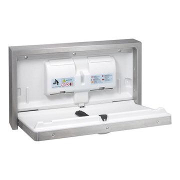 Wickeltisch 90x52 cm Edelstahl/Silber