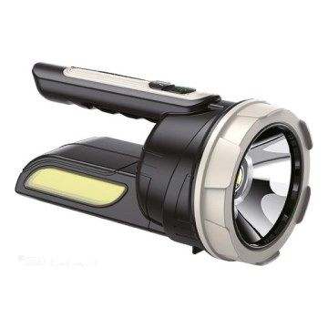 Wiederaufladbare LED-Taschenlampe 2xLED/3W/5V 210 lm 1200 mAh schwarz