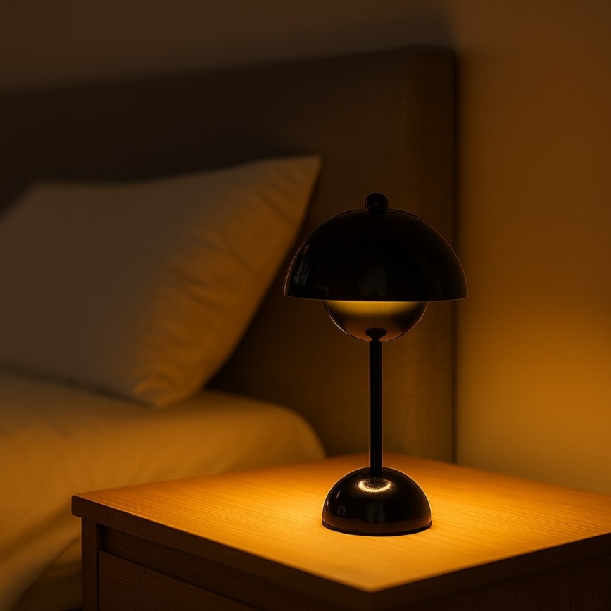 Wiederaufladbare LED-Tischlampe mit Touch-Bedienung COSTA LED/3W/5V 2400 mAh 3000-6000K schwarz