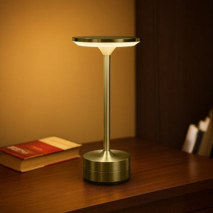Wiederaufladbare LED-Touch-Schreibtischlampe TAVOLO LED/2,5W/5V 2400 mAh 3000-6000K gold