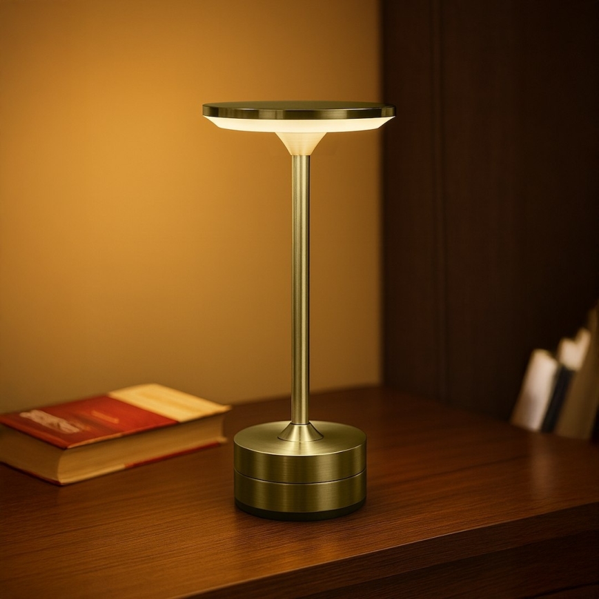 Wiederaufladbare LED-Touch-Schreibtischlampe TAVOLO LED/2,5W/5V 2400 mAh 3000-6000K gold