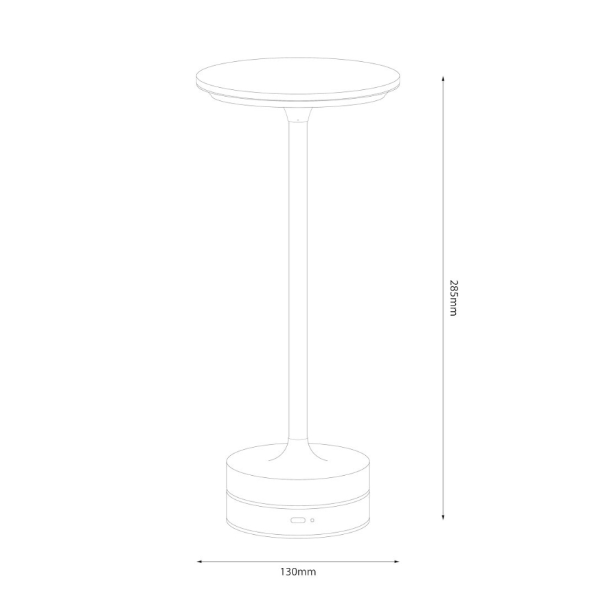 Wiederaufladbare LED-Touch-Schreibtischlampe TAVOLO LED/2,5W/5V 2400 mAh 3000-6000K gold