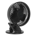 Wiederaufladbarer Tischventilator mit Clip VIENTO 6W/5V 2000 mAh schwarz
