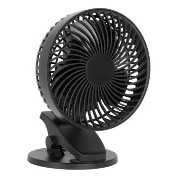 Wiederaufladbarer Tischventilator mit Clip VIENTO 6W/5V 2000 mAh schwarz