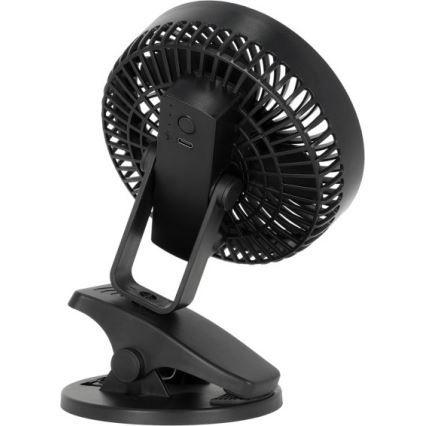Wiederaufladbarer Tischventilator mit Clip VIENTO 6W/5V 2000 mAh schwarz