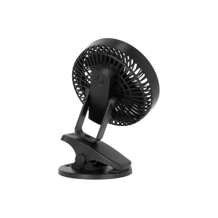 Wiederaufladbarer Tischventilator mit Clip VIENTO 6W/5V 2000 mAh schwarz