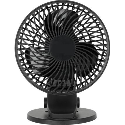 Wiederaufladbarer Tischventilator mit Clip VIENTO 6W/5V 2000 mAh schwarz
