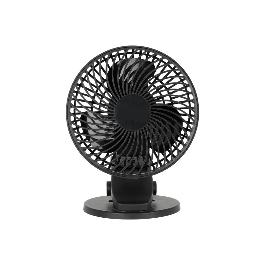 Wiederaufladbarer Tischventilator mit Clip VIENTO 6W/5V 2000 mAh schwarz