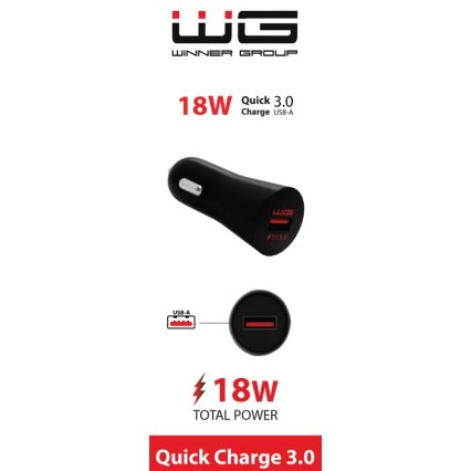 Winner Group - Autoladegerät 1xUSB-A Power Delivery 18W schwarz