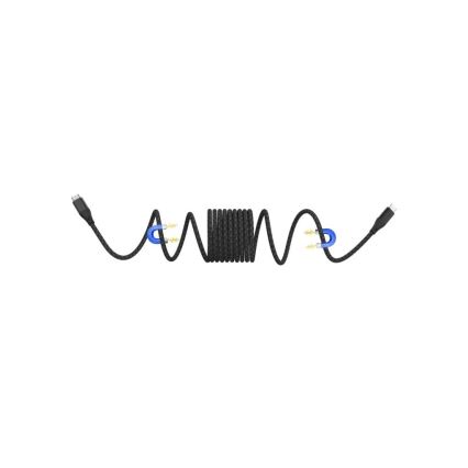 Winner Group - Magnetisches USB-Kabel USB-C / USB-C 60W 1m schwarz