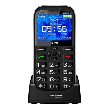Winner Group - Mobiltelefon für Senioren, 1600 mAh, schwarz