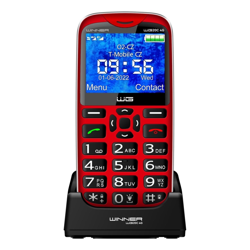 Winner Group - Senioren-Mobiltelefon 1600 mAh rot