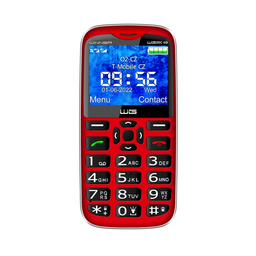 Winner Group - Senioren-Mobiltelefon 1600 mAh rot