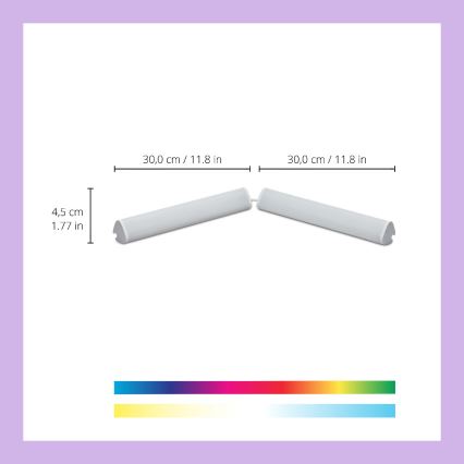 WiZ - SET 2x dimmbare LED RGBW Lampe BAR LED/5,5W/230V 2200-6500K Wi-Fi