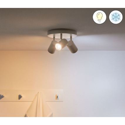 WiZ - LED RGBW dimmbare Einbauleuchte IMAGEO 3xGU10/4,9W/230V 2200-6500K Wi-Fi CRI 90 weiß