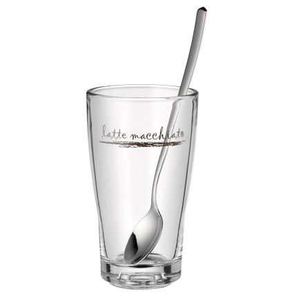 WMF - Set aus Latte Macchiato Gläsern und Löffeln CLEVER & MORE, 6-teilig