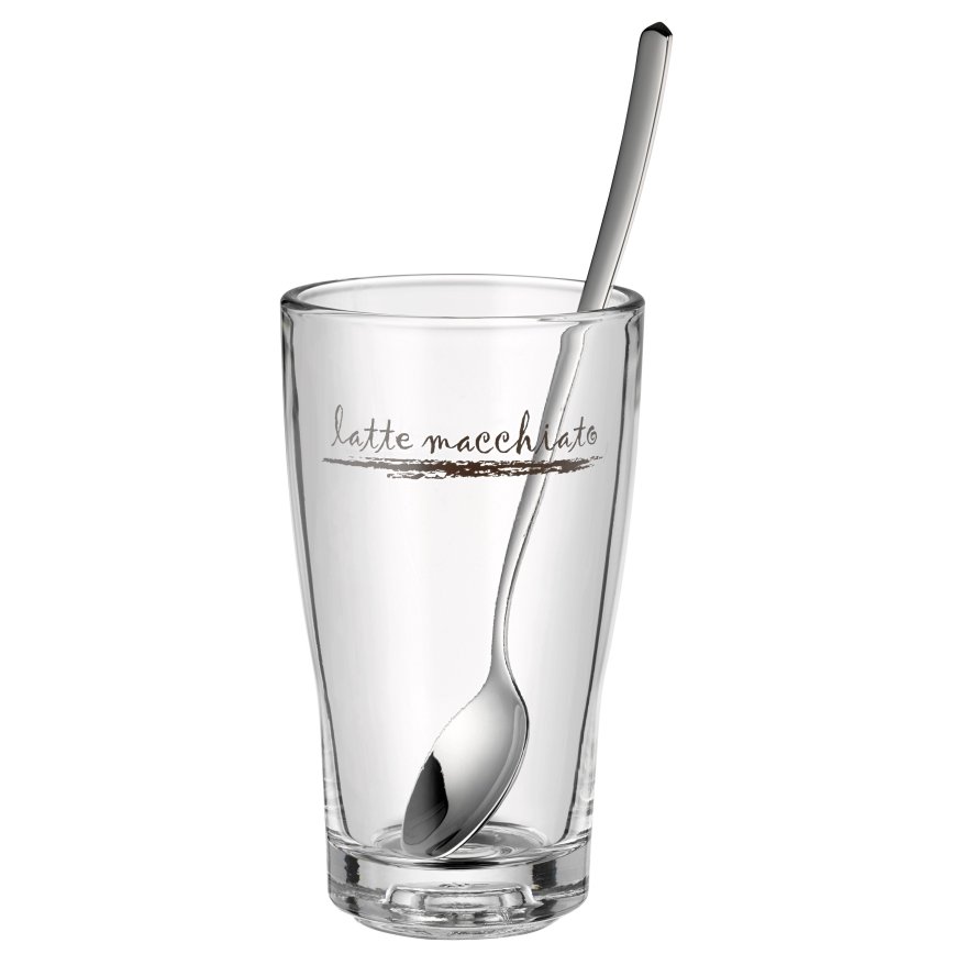 WMF - Set aus Latte Macchiato Gläsern und Löffeln CLEVER & MORE, 6-teilig