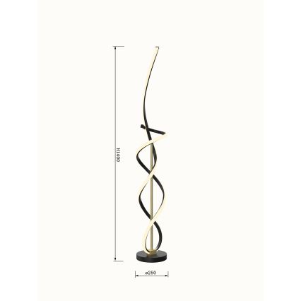 Wofi 3134-104 - Dimmbare LED-Stehlampe INDIGO LED/31W/230V schwarz/golden
