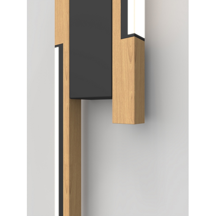 Wofi 4031-206 - LED dimmbares Wandleuchte PALERMO 11W/230V Holz/Schwarz