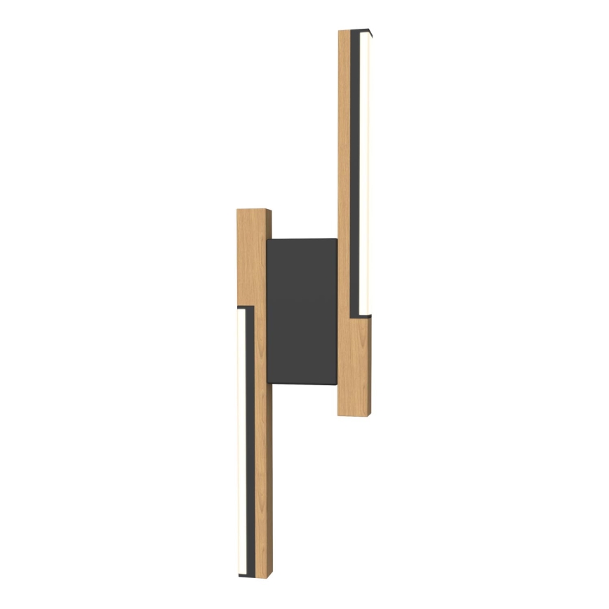 Wofi 4031-206 - LED dimmbares Wandleuchte PALERMO 11W/230V Holz/Schwarz