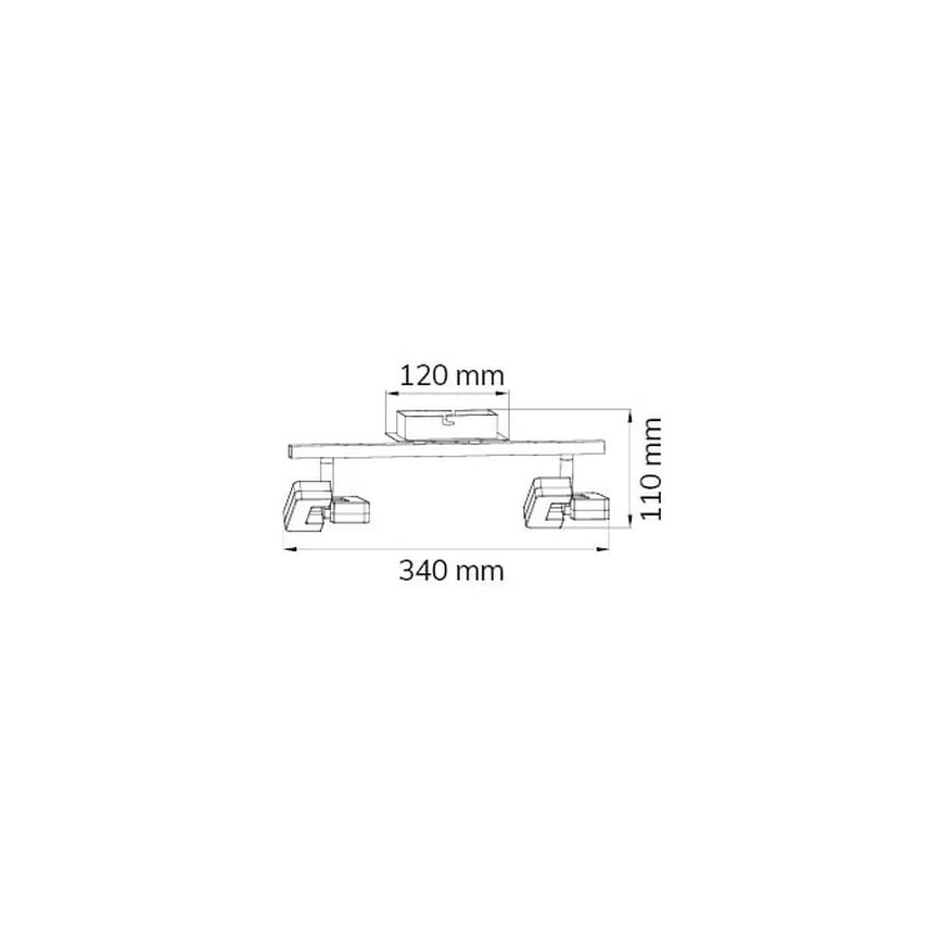 Wofi 7026.02.64.5000 - LED-Strahler ZARA 2xLED/5,2W/230V